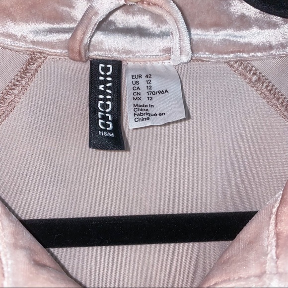 Crushed Velvet Rose Gold Pink Full Zip Jacket - Picture 7 of 11